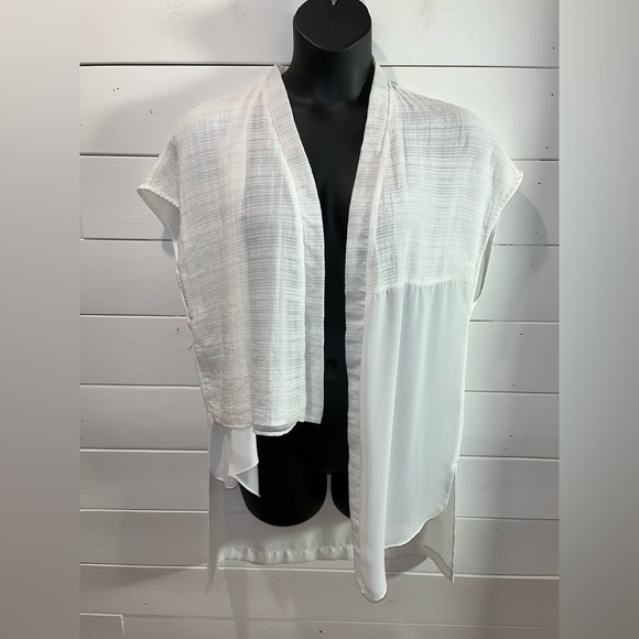 NAYA – White Draped Vest – Size 3 - Picture 1 of 12